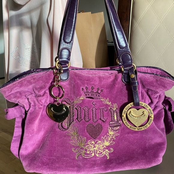 Juicy Couture Bags Juicy Couture Vintage Purple Velour Handbag